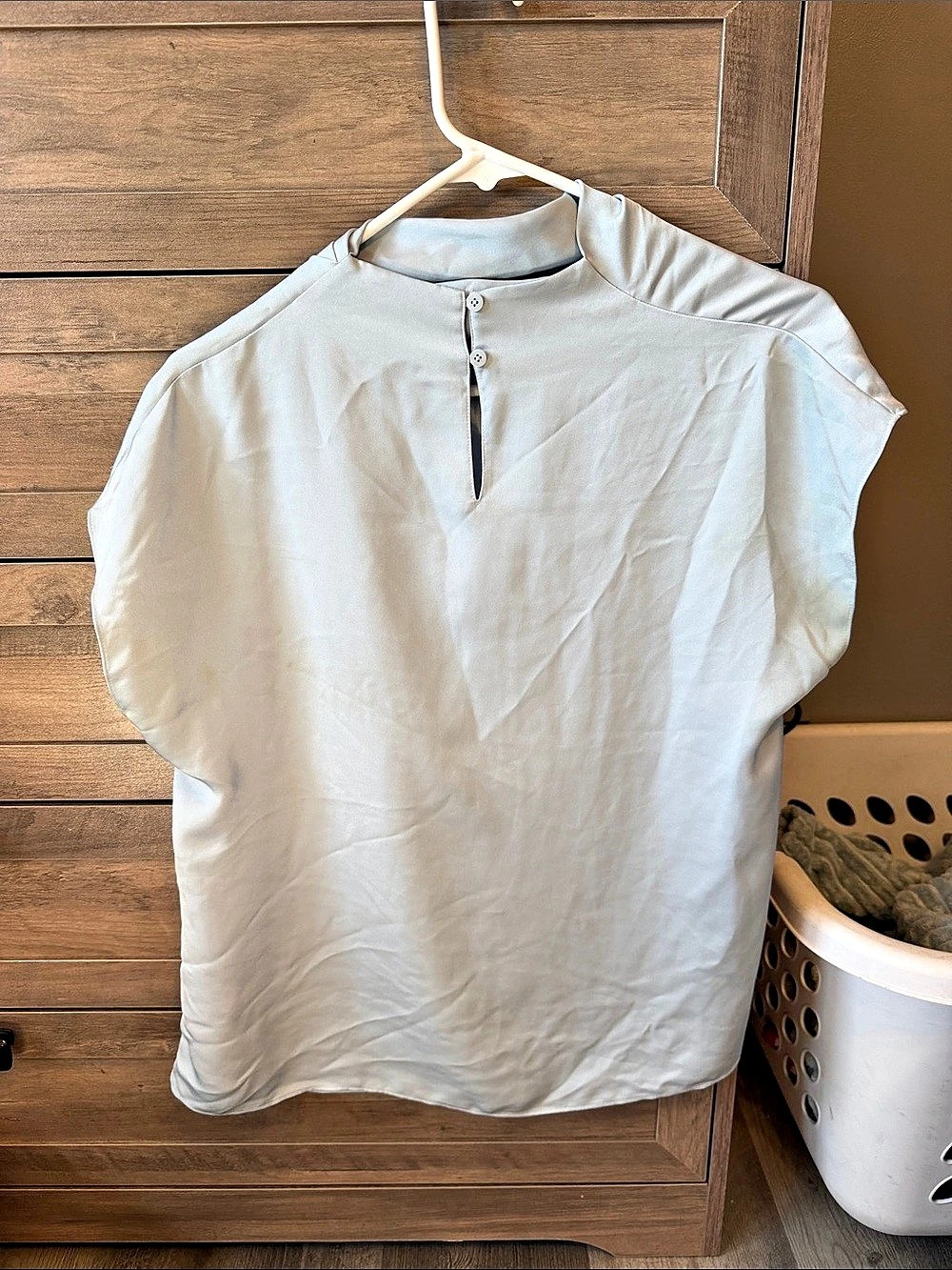 Aritzia Babaton Nominee Satin Blouse in Blue Size Small